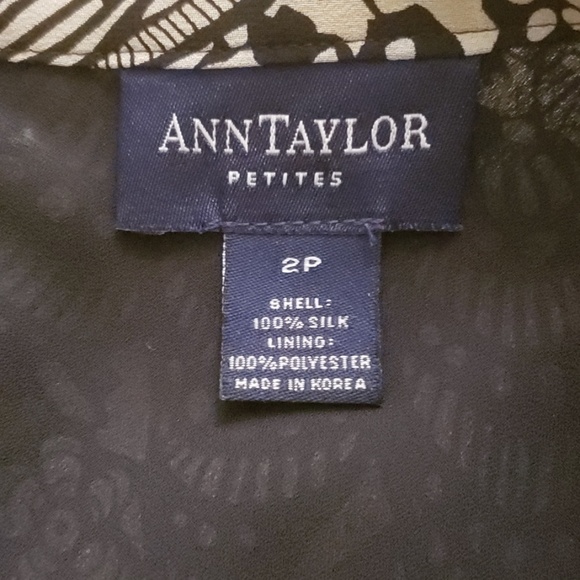 Ann Taylor Petite Silk Patterned Lined Skirt - Picture 5 of 5